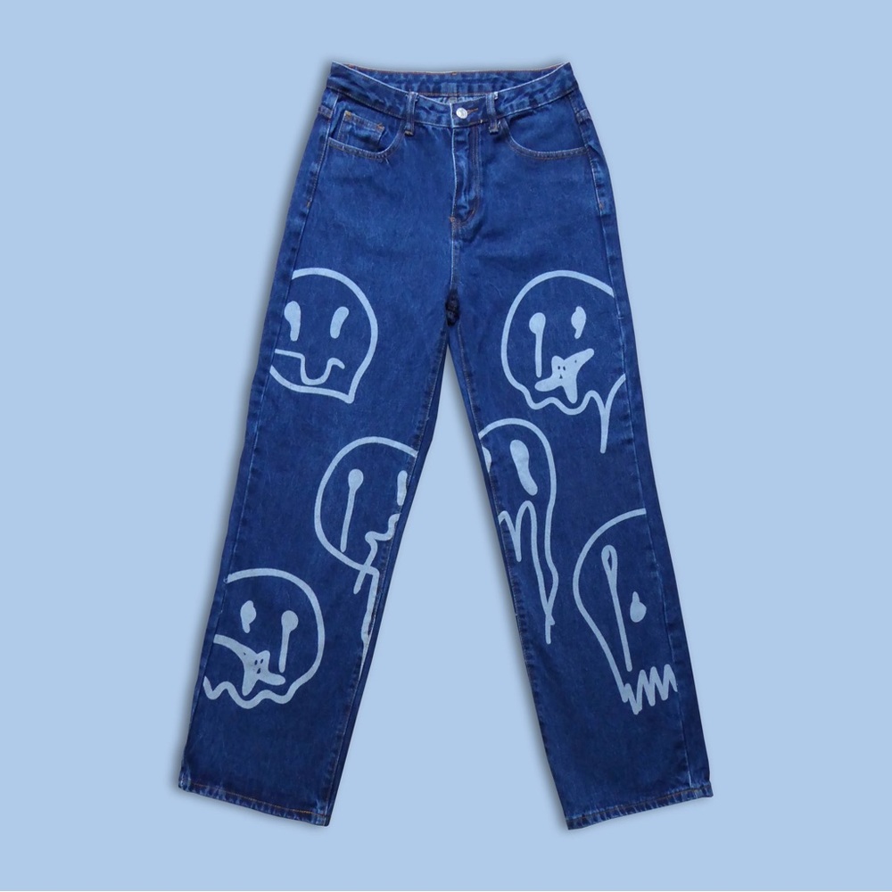 Shein Smiley Face Jeans
